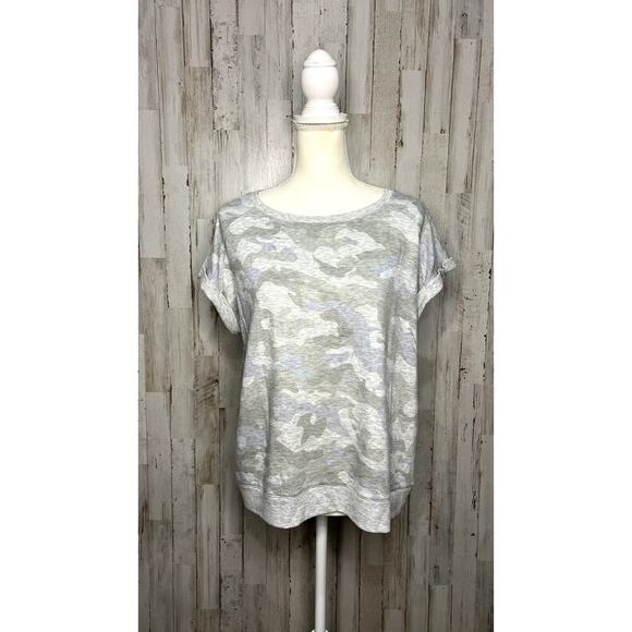Jane and Delancey Women's Camo Pullover Top Gray Size Large Casual‎ - Picture 2 of 6